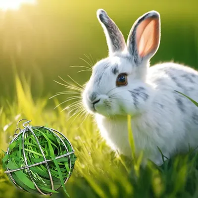 LovuPet 2 Pièces Boule de Foin Animaux, Lapin Alimentation Boule