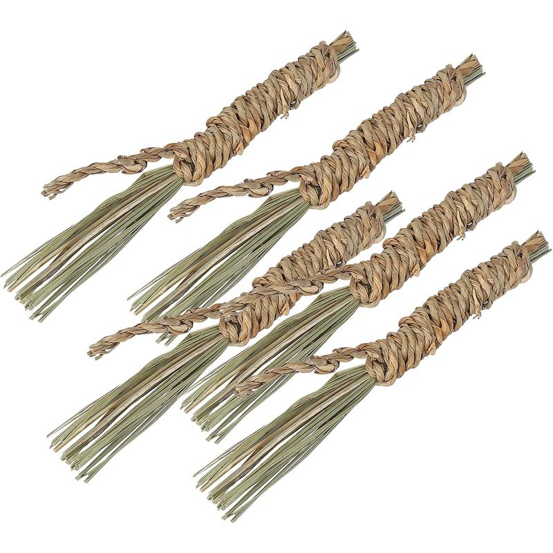 LovuPet Lot de 5 bâtonnets à mâcher en jonc de mer naturel