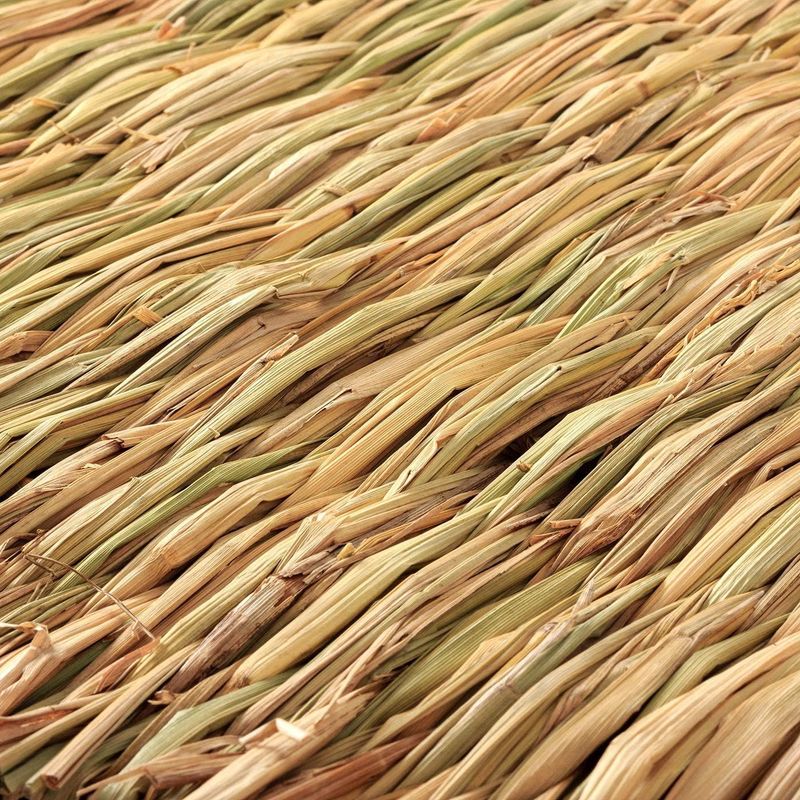 LovuPet 4 pièces Tapis d'herbe pour Les Lapins,Naturel tissé à la Main