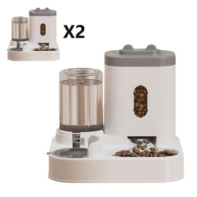 Qinhul Mangeoire pour chat 2 en 1