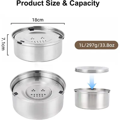 Qinhul Gamelle anti-éclaboussures pour chien