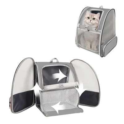 Qinhul Sac à dos en maille respirante pour chat