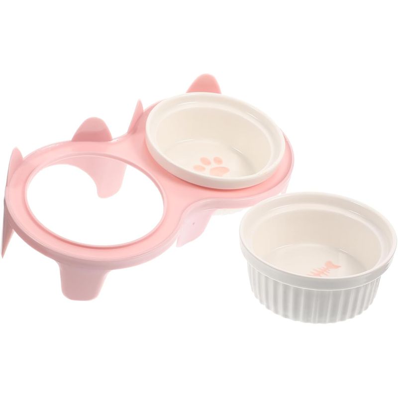 Qinhul Gamelle double surélevée pour chat