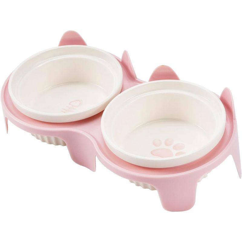 Qinhul Gamelle double surélevée pour chat