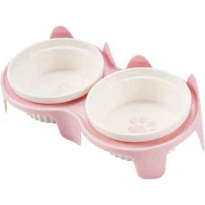 Qinhul Gamelle double surélevée pour chat