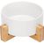 Qinhul Gamelle pour chat en céramique avec support en bambou