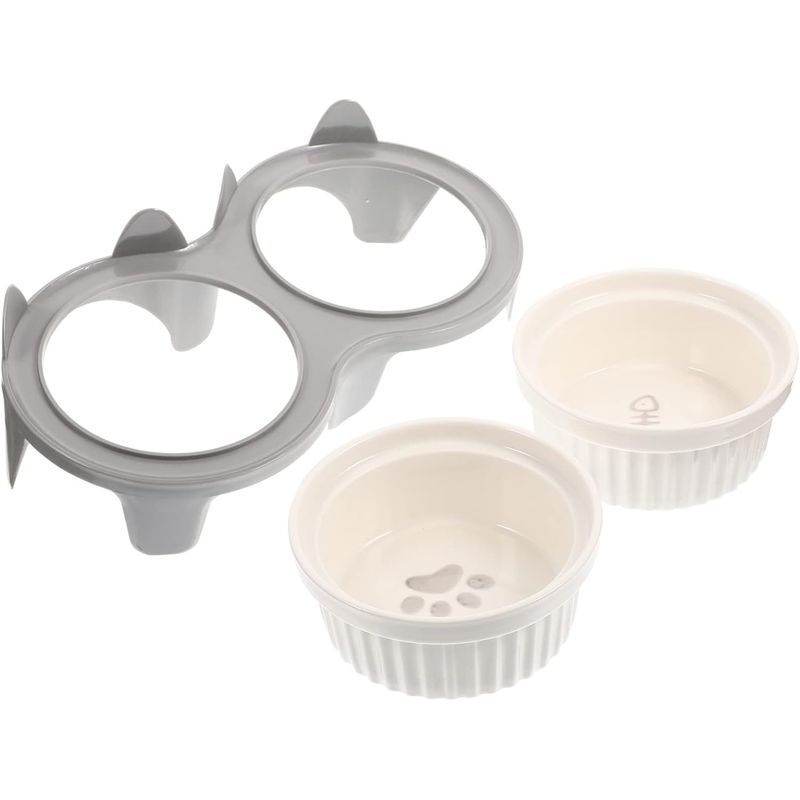 Qinhul Gamelle double surélevée pour chat