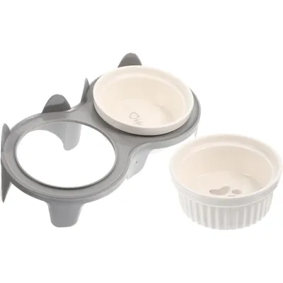 Qinhul Gamelle double surélevée pour chat