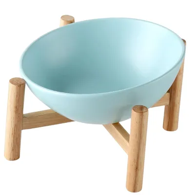 Qinhul Gamelle inclinée pour chat et chien avec support amovible