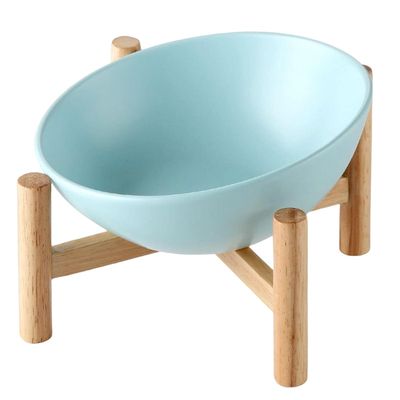 Qinhul Gamelle inclinée pour chat et chien avec support amovible