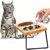 Qinhul Gamelle surélevée en acier inoxydable pour chat