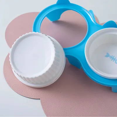 Qinhul Gamelle double surélevée pour chat