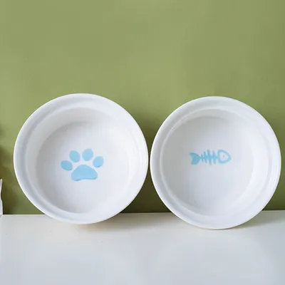 Qinhul Gamelle double surélevée pour chat