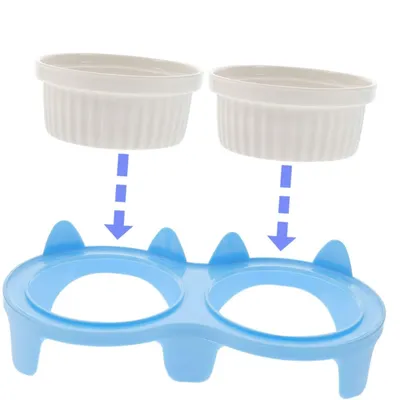Qinhul Gamelle double surélevée pour chat