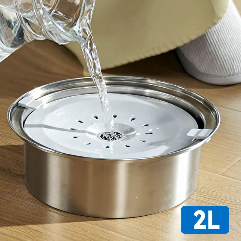 Qinhul Gamelle en acier inoxydable pour chat et chien