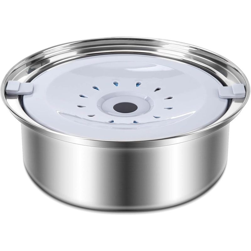 Qinhul Gamelle en acier inoxydable pour chat et chien