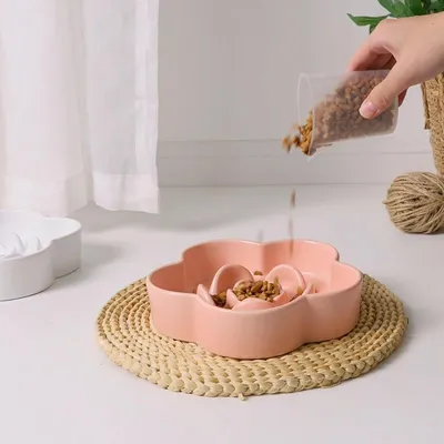 Qinhul Gamelle en céramique à alimentation lente pour chien