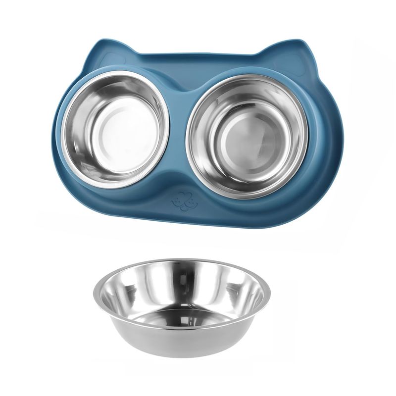 Qinhul Gamelle double pour chien en acier inoxydable
