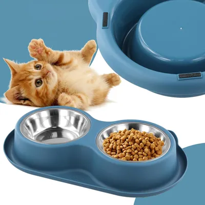 Qinhul Gamelle double pour chien en acier inoxydable