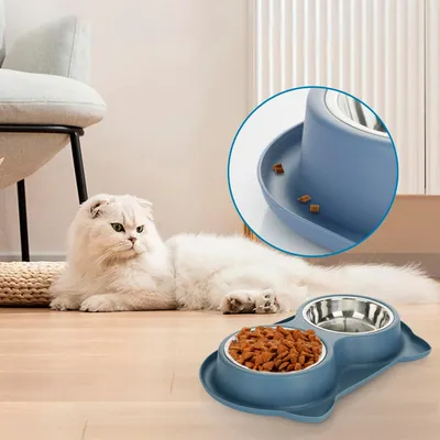 Qinhul Gamelle double pour chien en acier inoxydable