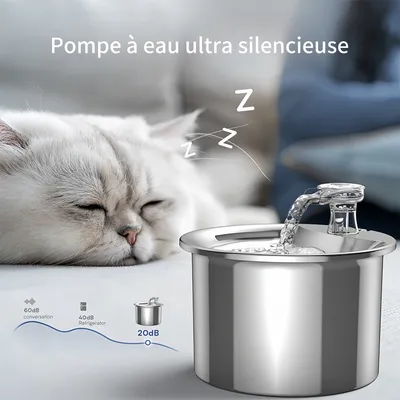 FurryFusion Dispenseur d'eau circulant pour chats et chiens