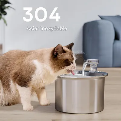 FurryFusion Dispenseur d'eau circulant pour chats et chiens
