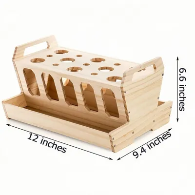 FurryFusion Mangeoire à foin pour lapin en bois