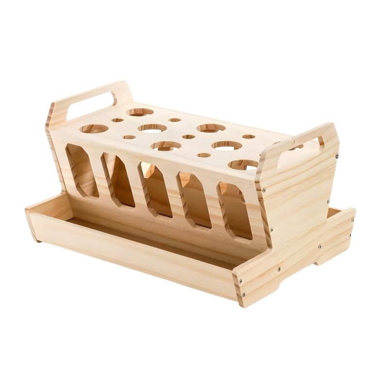 FurryFusion Mangeoire à foin pour lapin en bois