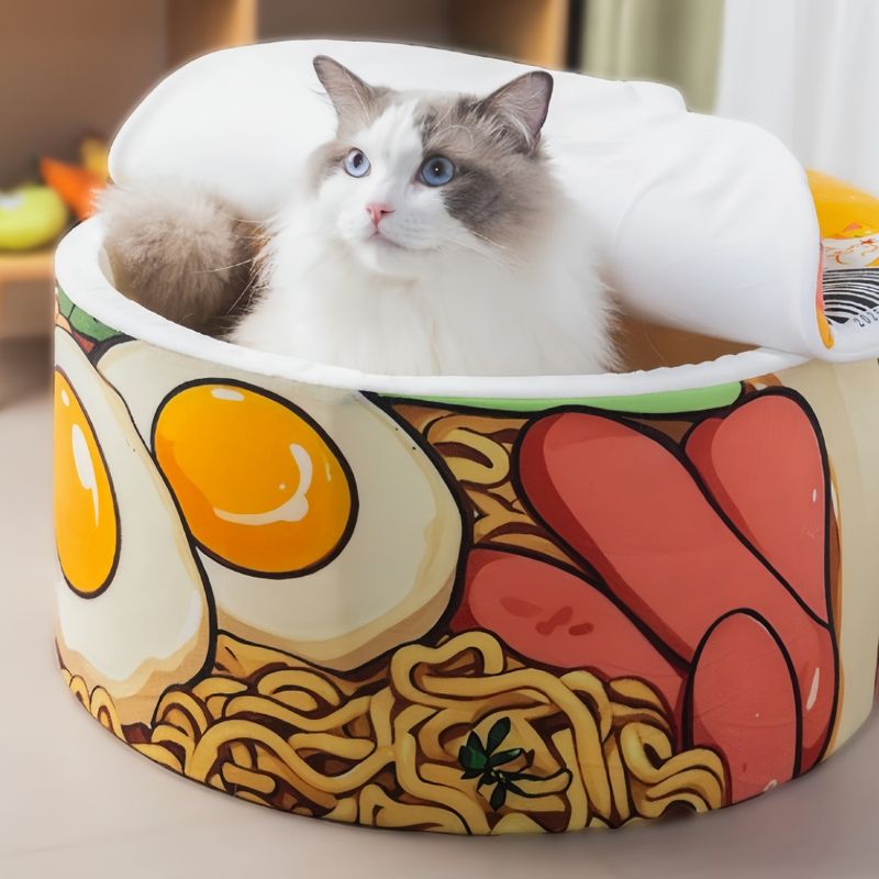FurryFusion Lit pour chat aux nouilles instantanées