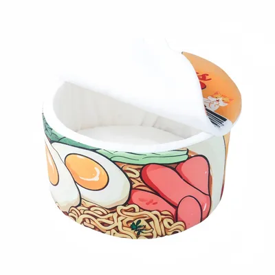 FurryFusion Cama para gatos con forma de fideos instantáneos