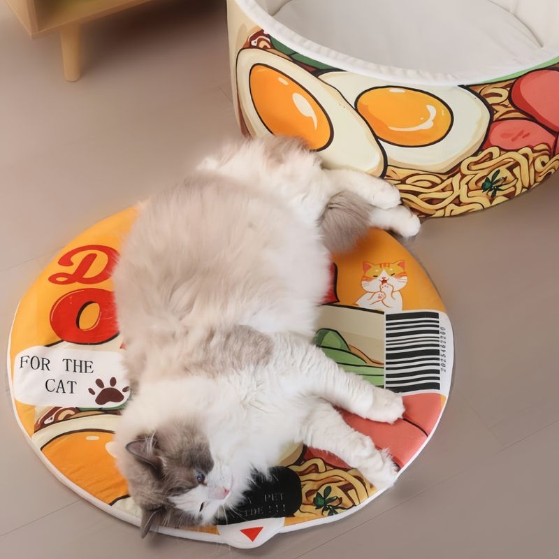 FurryFusion Lit pour chat aux nouilles instantanées