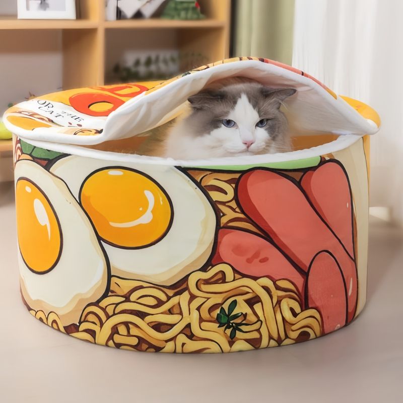 FurryFusion Lit pour chat aux nouilles instantanées