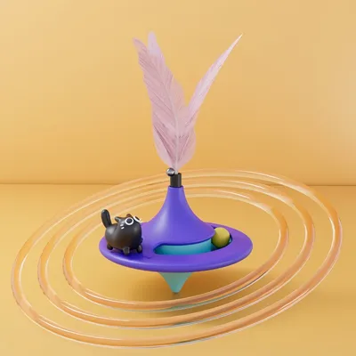 FurryFusion Jouet pour chat Tumbler Spinning Top