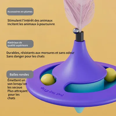 FurryFusion Jouet pour chat Tumbler Spinning Top
