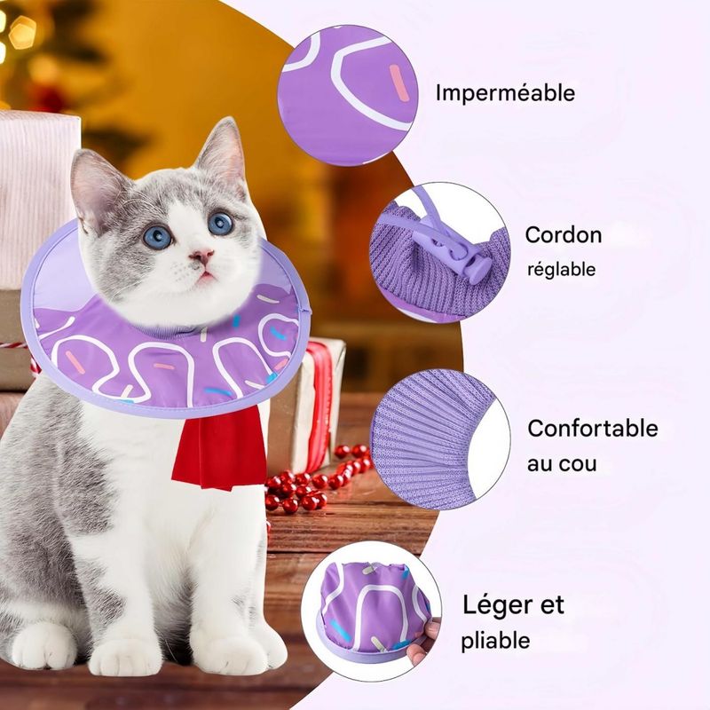 FurryFusion Collier de récupération pour chats et chiots