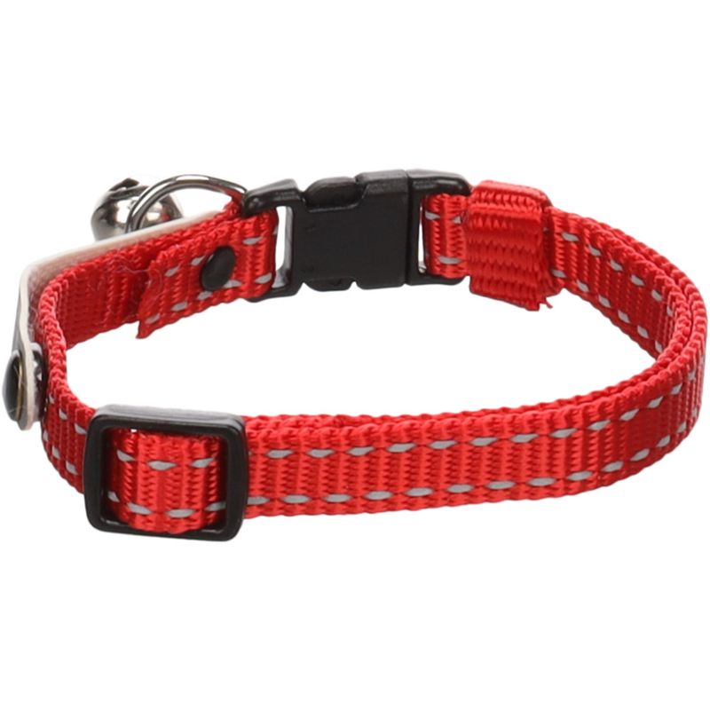 Flamingo - Collier Jaggo Rouge avec bande "my home" pour chat