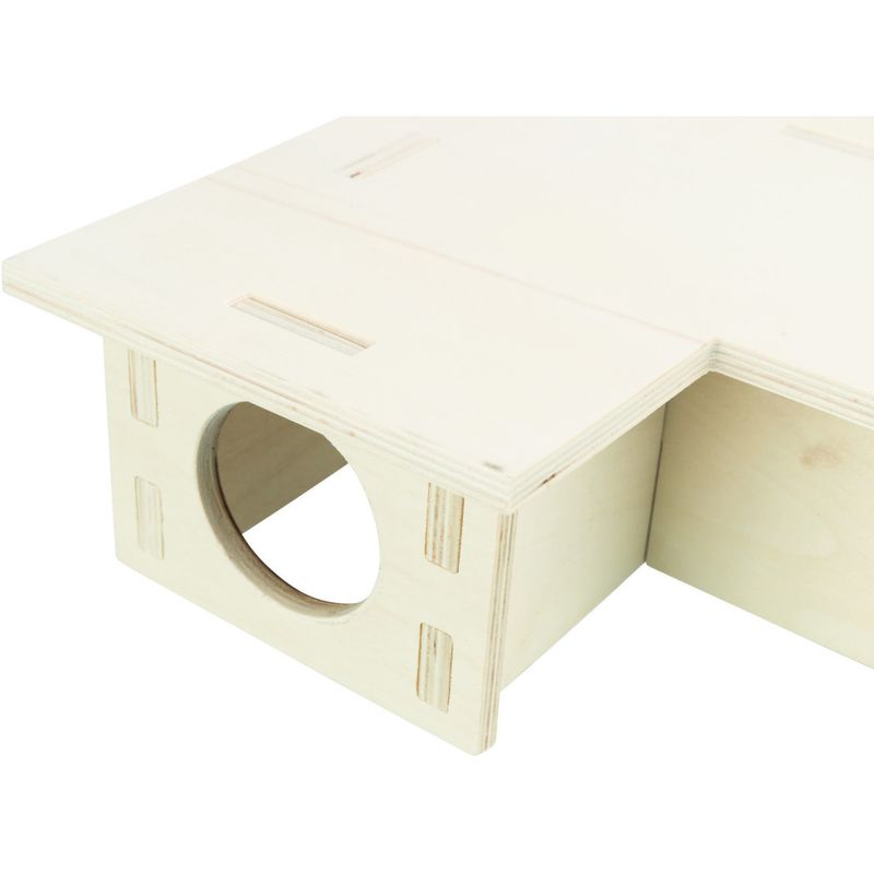 Maison pour Rongeurs à 3 Chambres Bois 25 x 10 x 25 cm/