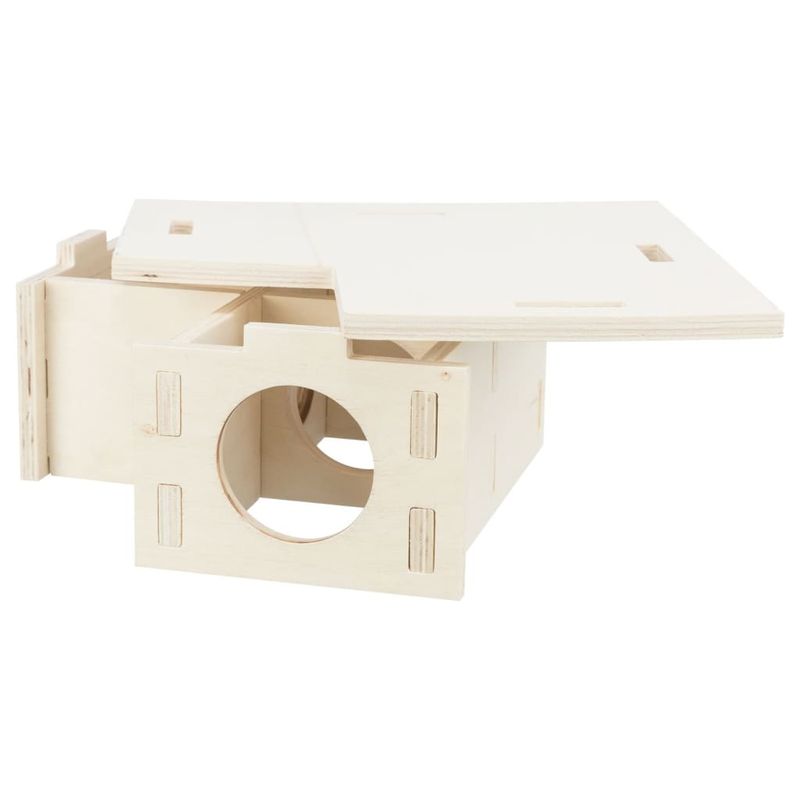 Maison pour Rongeurs à 3 Chambres Bois 25 x 10 x 25 cm/