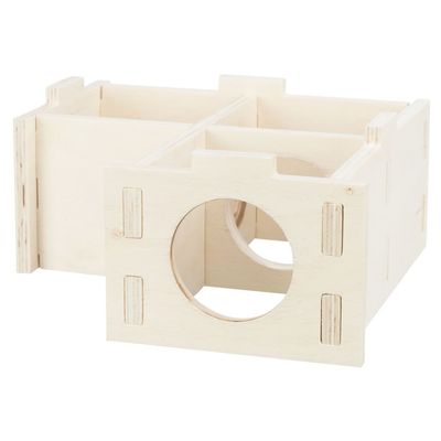Maison pour Rongeurs à 3 Chambres Bois 25 x 10 x 25 cm/