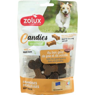 zolux - Friandises Maxi Os bi gout volaille foie CANDIES 150 g pour chiens
