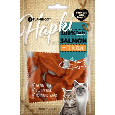 Friandises Hapki Poisson avec saumon et avec poulet 50 g pour chien