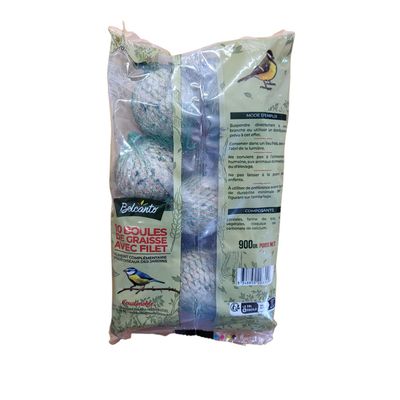 Boules de graisse 10 x 90grammes avec filet