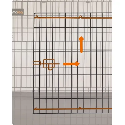 Cage pour Chien Pliable, 120 x 72,5 x 109 cm, XXL, avec Double Porte