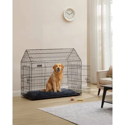Cage pour Chien Pliable, 120 x 72,5 x 109 cm, XXL, avec Double Porte