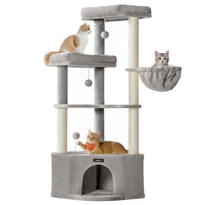 Arbre à Chat 48,5 x 48,5 x 140,7 cm avec Niche Grandes Plateformes