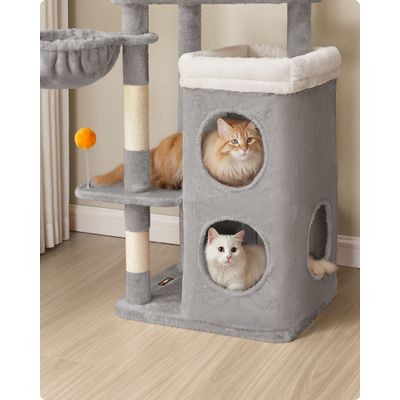 Arbre à Chat 152 cm de Haut, avec 2 Grandes Niches, 3 Plateformes