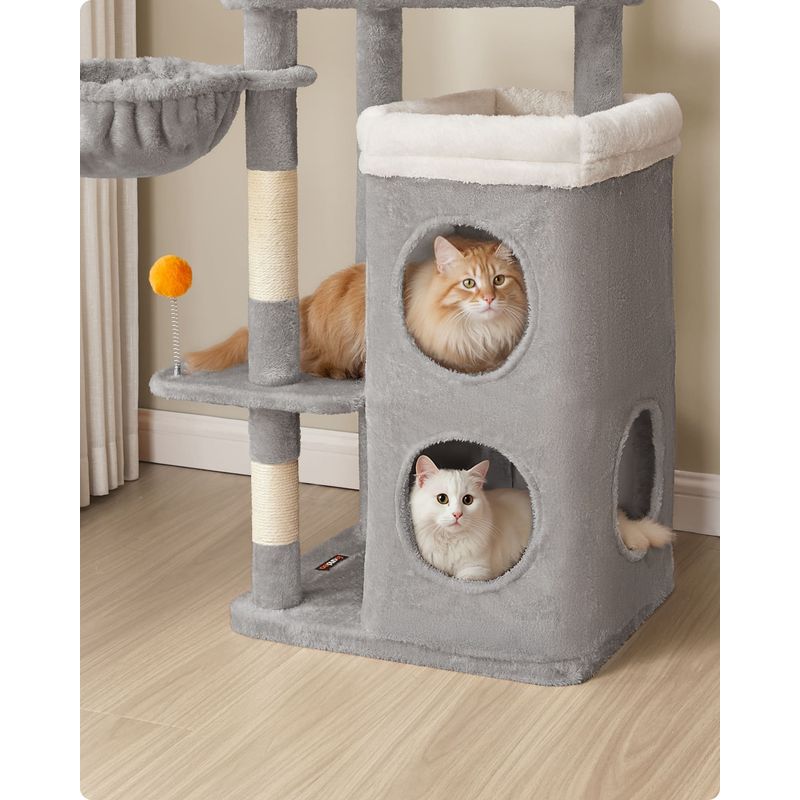 Arbre à Chat 152 cm de Haut, avec 2 Grandes Niches, 3 Plateformes