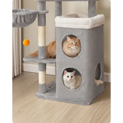 Arbre à Chat 152 cm de Haut, avec 2 Grandes Niches, 3 Plateformes