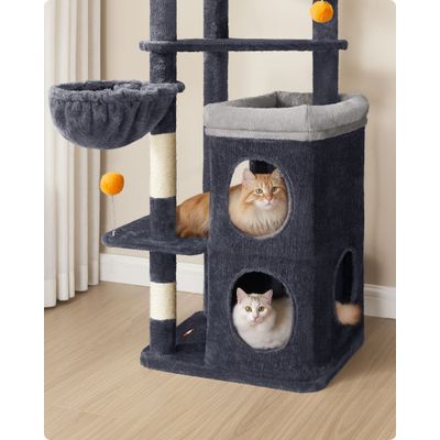 Arbre à Chat 152 cm de Haut, avec 2 Grandes Niches, 3 Plateformes