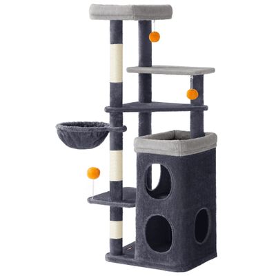 Arbre à Chat 152 cm de Haut, avec 2 Grandes Niches, 3 Plateformes